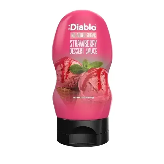 Diablo No added sugar Dessert Topping Strawberry 290ml
