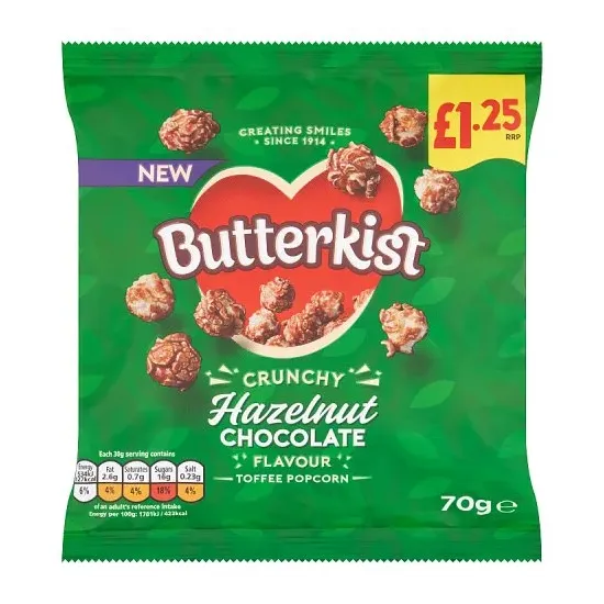Butterkist Hazelnut Chocolate Toffee Popcorn PMP 70g
