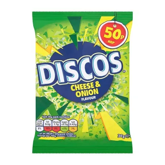 Discos Cheese & Onion Crisps PMP 30g