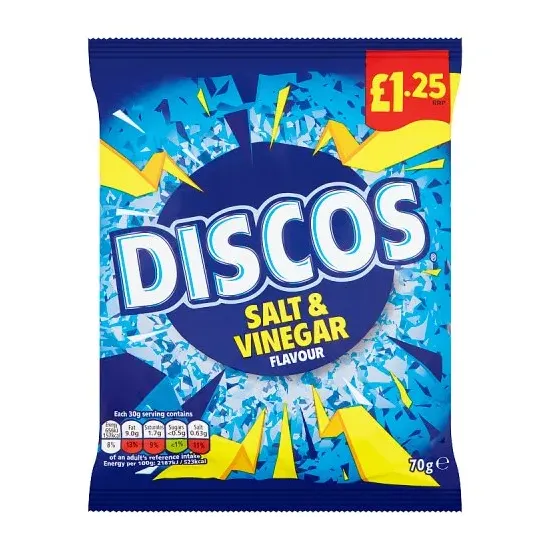 Discos Salt & Vinegar Crisps PMP 70g