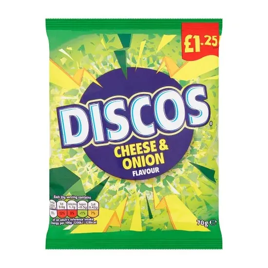 Discos Cheese & Onion Crisps PMP 70g