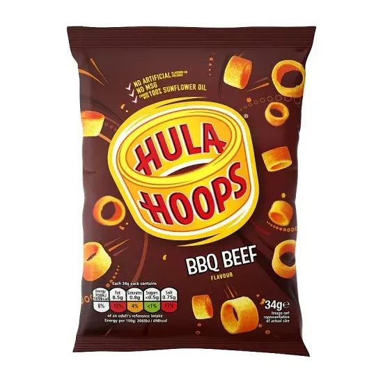 Hula Hoops BBQ Beef Crisps 34g