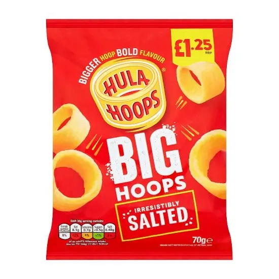 Hula Hoops Big Hoops Salted Crisps PMP 70g