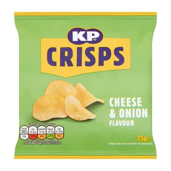 KP Cheese & Onion Crisps 25g