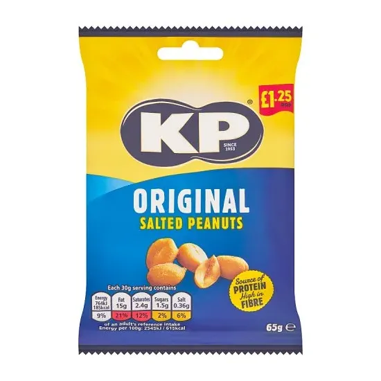 KP Original Salted Peanuts PMP 65g
