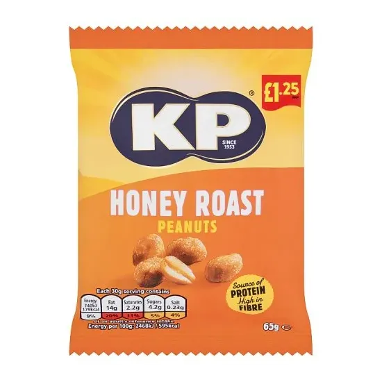 KP Honey Roast Peanuts PMP 65g
