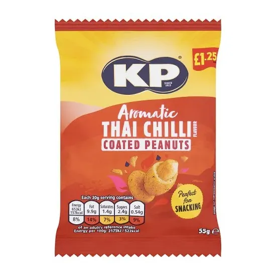 KP Aromatic Thai Chilli Coated Peanuts PMP 55g