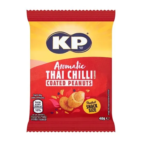 KP Flavour Kravers Aromatic Thai Chilli Coated Peanuts 40g