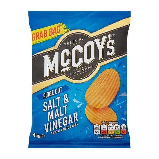 McCoy's Salt & Malt Vinegar Grab Bag Crisps 45g