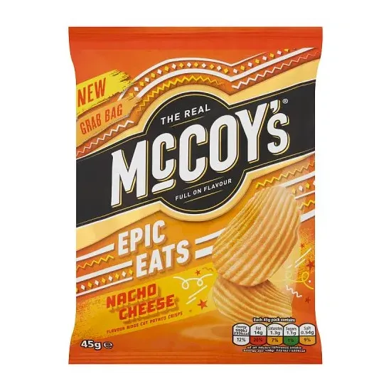 McCoy's Epic Eats Nacho Cheese Grab Bag Crisps 45g