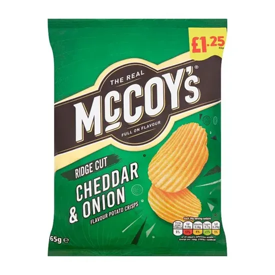 McCoy's Cheddar & Onion Sharing Crisps  PMP 65g