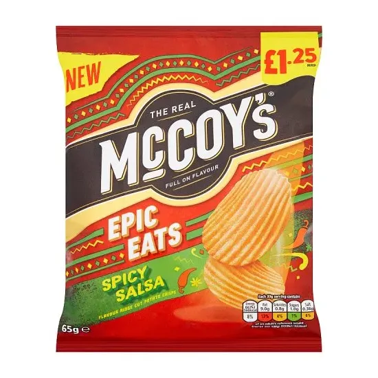 McCoy's Epic Eats Spicy Salsa Sharing Crisps  PMP 65g