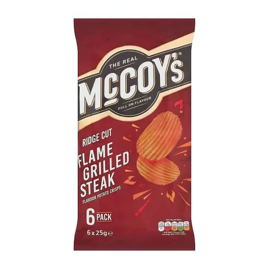McCoy's Flame Grilled Steak Multipack Crisps 6 Pack