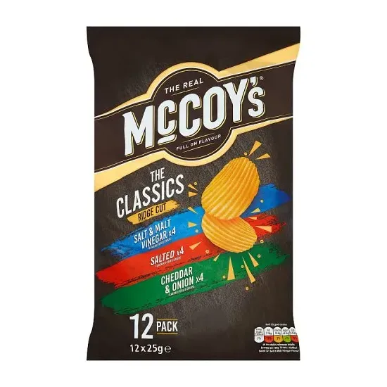 McCoy's Classic Variety Multipack Crisps 12 Pack