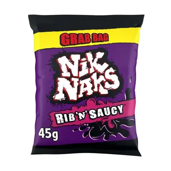 Nik Naks Rib 'N' Saucy Grab Bag Crisps 45g