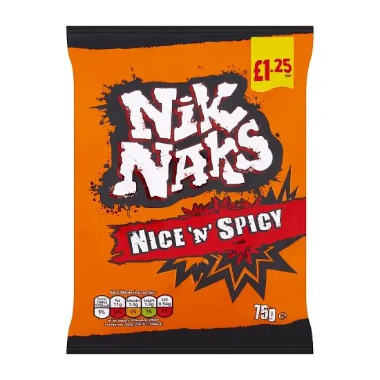 Nik Naks Nice 'N' Spicy Crisps  PMP 75g
