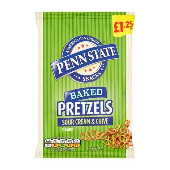 Penn State Sour Cream & Chive Pretzels PMP 120g