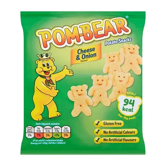 Pom-Bear Cheese & Onion Crisps 19g