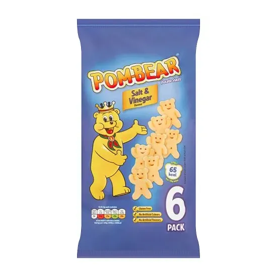 Pom-Bear Salt & Vinegar Multipack Crisps 6 Pack