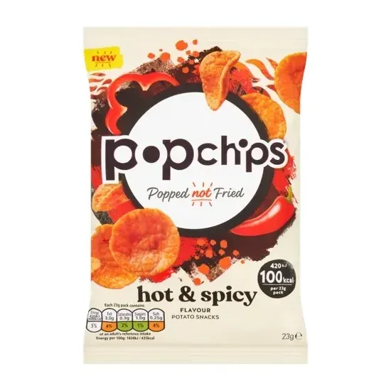 Popchips Hot & Spicy Crisps 23g