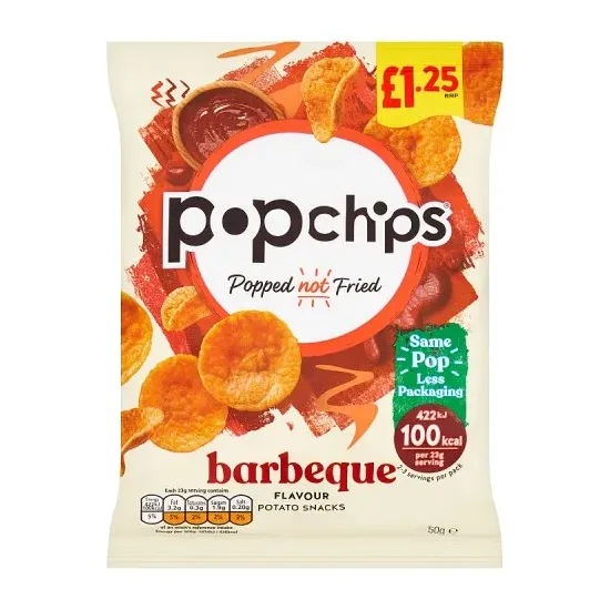 Popchips Barbeque Crisps PMP 50g