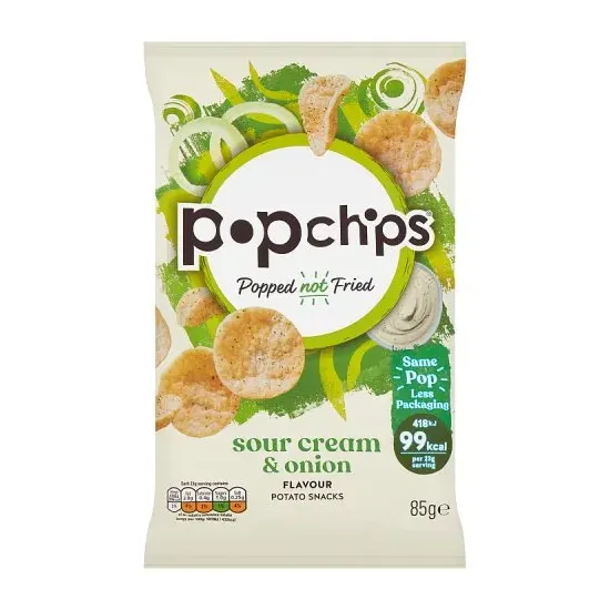 Popchips Sour Cream & Onion Sharing Crisps 85g