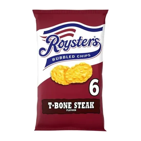 Roysters T-Bone Steak Multipack Crisps 6 Pack