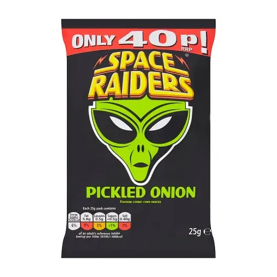 Space Raiders Pickled Onion Crisps PMP 25g