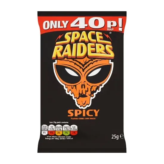 Space Raiders Spicy Crisps PMP 25g