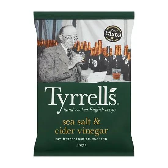 Tyrrells Sea Salt & Cider Vinegar Crisps 40g