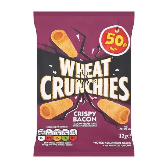 Wheat Crunchies Bacon Crisps PMP 32g