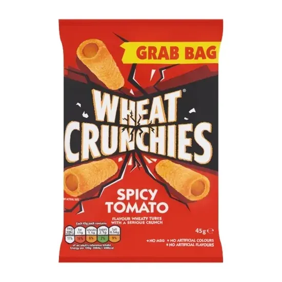 Wheat Crunchies Spicy Tomato Grab Bag Crisps 45g