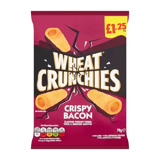 Wheat Crunchies Bacon Crisps PMP 70g