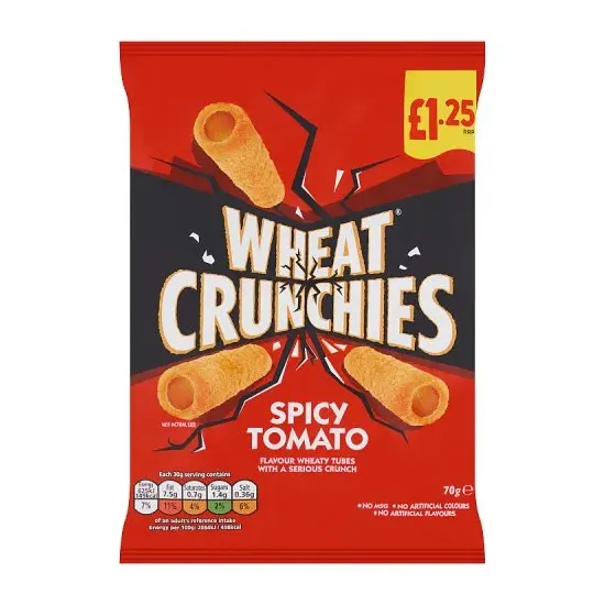 Wheat Crunchies Spicy Tomato Crisps PMP 70g