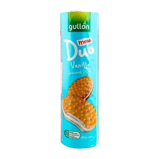 Gullon Mega Duo Vanilla Sandwich Biscuits 500g