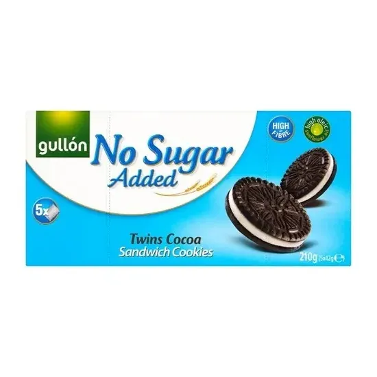 Gullon Twin Choc-Sandwich Cream No Added 210g