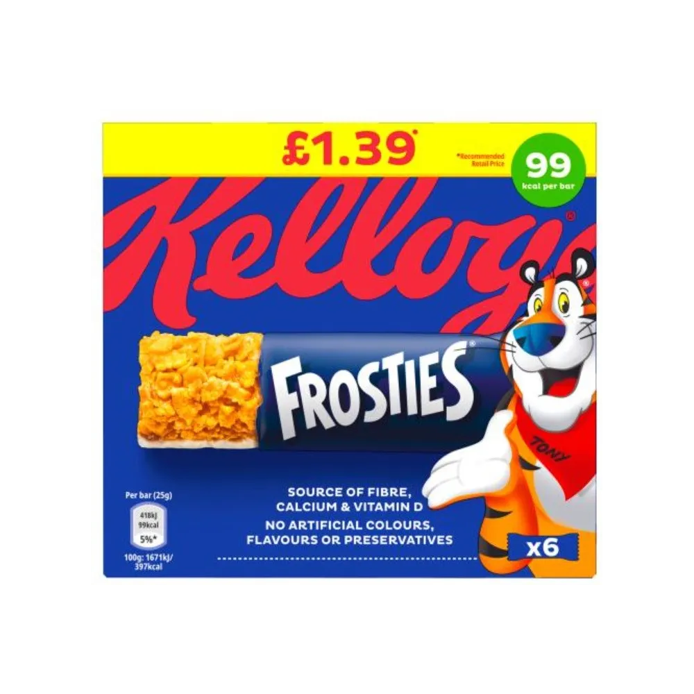 Kelloggs Frosties Cereal Bar 6 Pack PMP Kelloggs Frosties Cereal Bar 6 Pack PMP