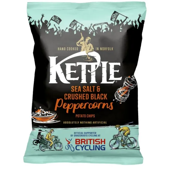 Kettle Sea Salt with Crushed Black Peppercorns 130g