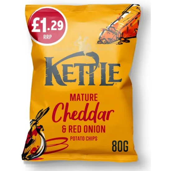 Kettle Mature Cheddar & Red Onion PMP 80g