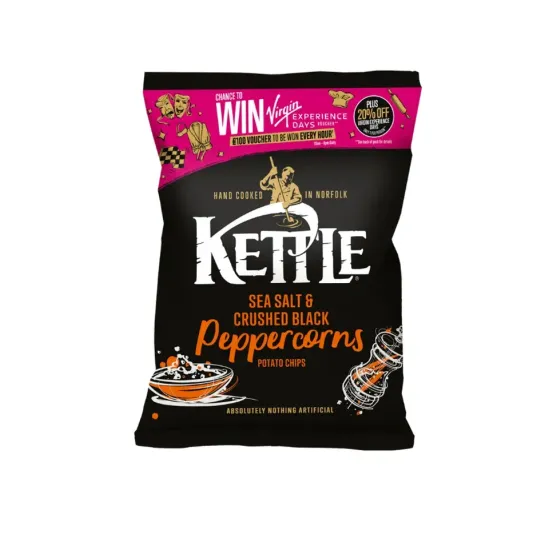 Kettle Sea Salt with Crushed Black Peppercorns 40g