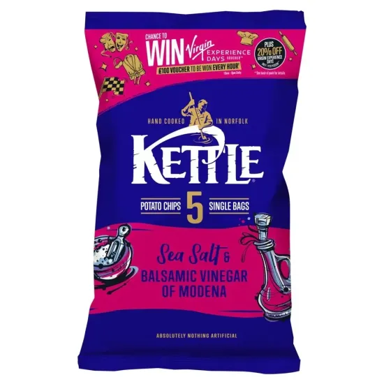 Kettle Sea Salt Balsamic Vinagar of Modena 125g (5 x 25g)