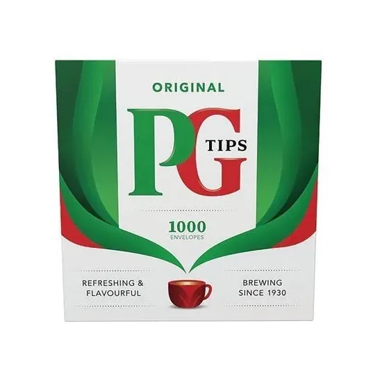 PG Tips Original Tea Bags 1000s Box Paper Envelope