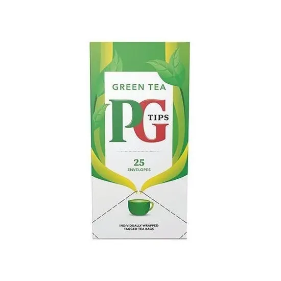 PG Tips Tea Bags Green Tea 25s Box Paper Envelope