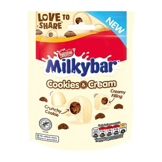 Milkybar Cookies & Cream Bite Pouch 90g