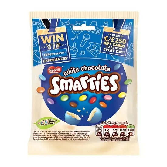 Smarties White Chocolate  Pouch 100g
