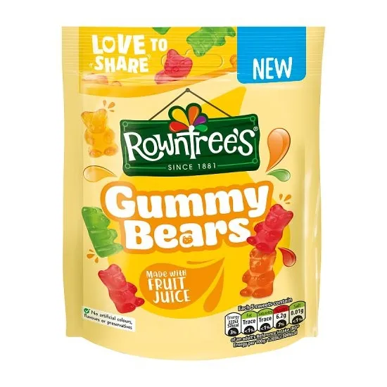 Rowntrees Gummy Bears Pouch 115g
