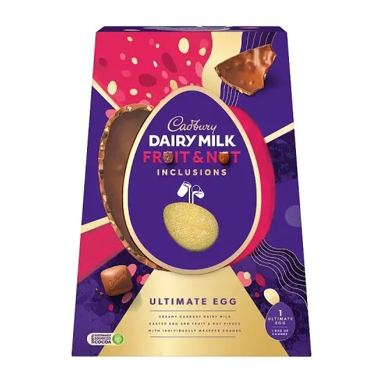 Cadbury Dairy Milk Fruit & Nut Inclusions Ultimate Egg 400g