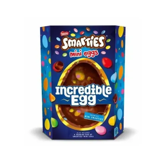 Smarties Mini Eggs giant Inclusion Egg 380g