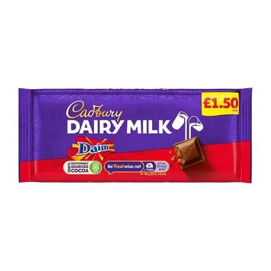 Cadbury Dairy Milk Daim Pm £1.50 120g