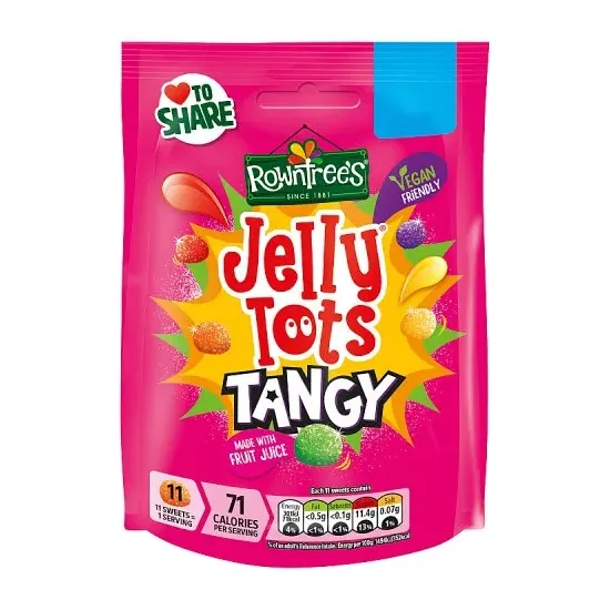 Rowntrees Jelly Tangy Tots pouch 140g